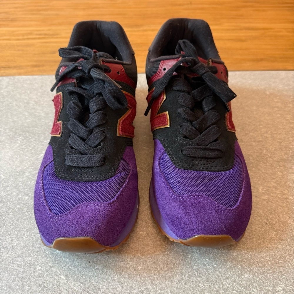 New Balance 574 My Story Matters Black History Month Sneaker Black Purple Size 7 - Picture 6 of 16